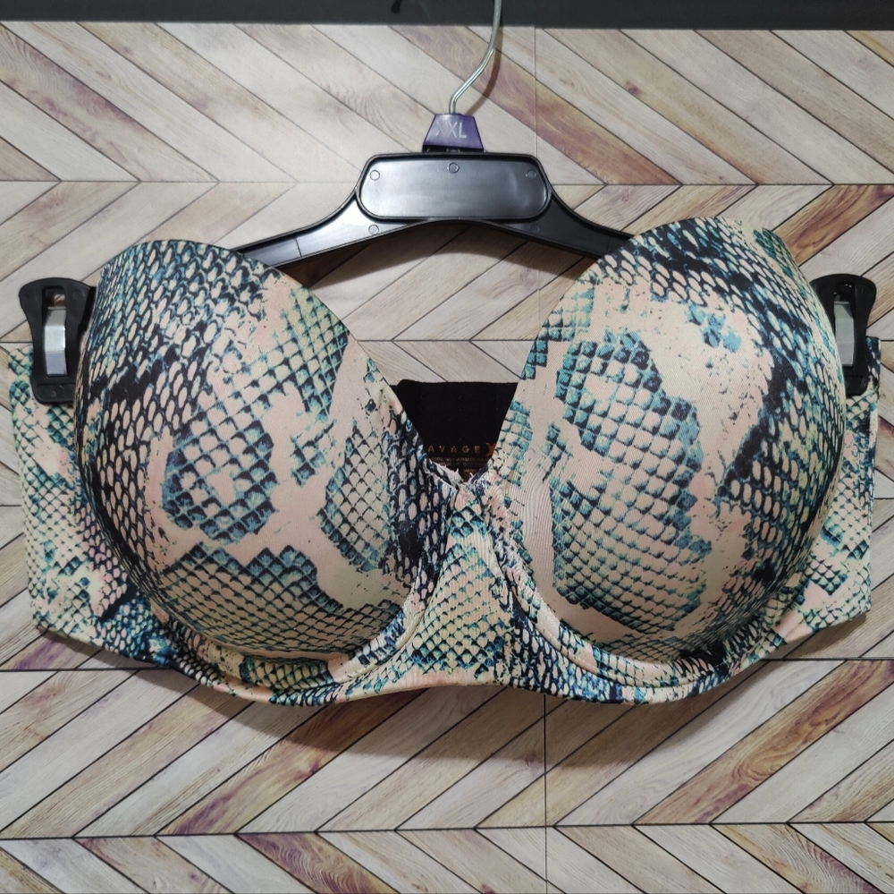 Savage X Fenty Strapless Snake Print Bra - 38DD